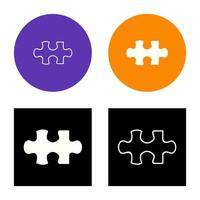 Unique Puzzle Piece Vector Icon