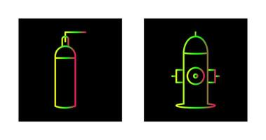 hydrant and oxygen tank  Icon vector