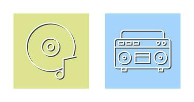 Music CD and Casette Icon vector