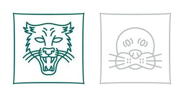 Puma and seal Icon vector