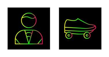 Man and Skates Icon vector