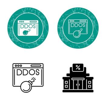 icono de vector de ataque ddos