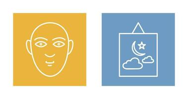 Human face and Hanging Icon vector