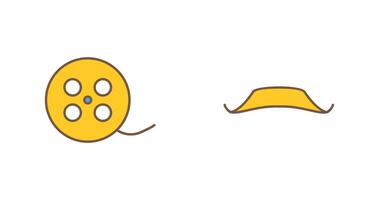 Reel and Moustache Icon vector