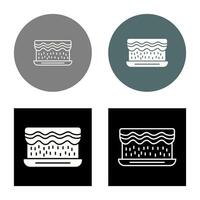 Unique Cream Cake Vector Icon