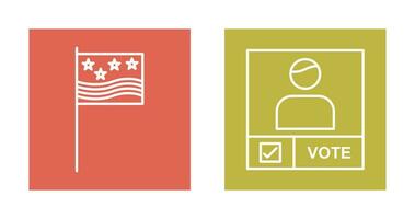 Flags and Candidate Banner Icon vector