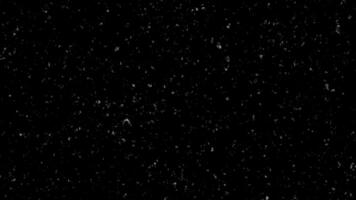 Sparkly particles falling down floating on black background. Glittering sparkling flickering overlay. video