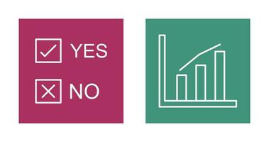 Yes No Option and Statistics Icon vector