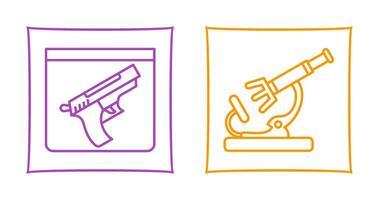 Evidence and Microscope Icon vector