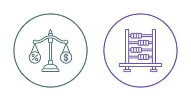 Scale and Abacus Icon vector