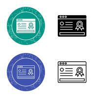 Online Certificate Vector Icon