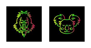 Mandrill and Koala Icon vector