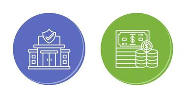 Protection Office and Money Icon vector