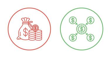 Saving and Distribution Icon vector