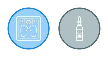 Weighing Scale and Nasal Icon vector