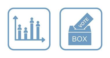 Giing Vote and Candidate and Graph Icon vector