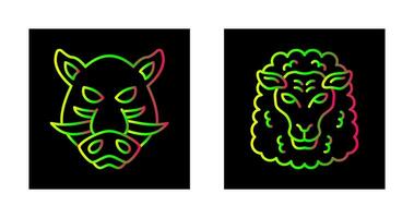 Sheep and Boar Icon vector