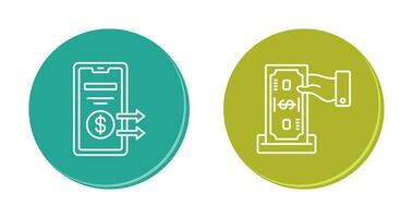 Deposit and Transfer Icon vector