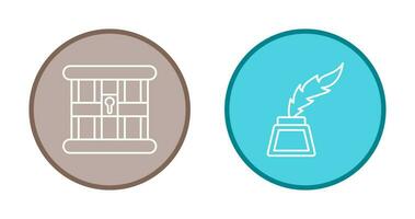 Jail and Inkwell Icon vector