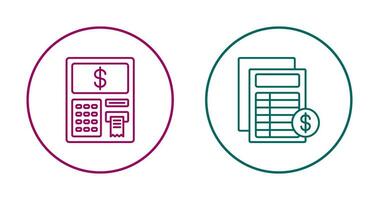 Atm and Invoice Icon vector