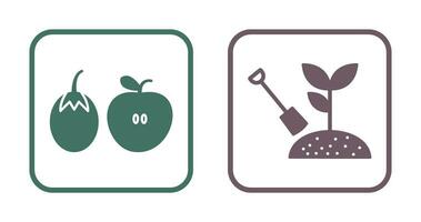 Fruits and Vegetables and Plantation Icon vector