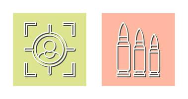 Target and Bullets Icon vector