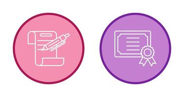 Contract and Certificate Icon vector