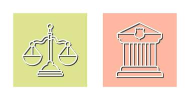 Balance and Courthouse Icon vector