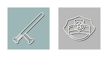 Baton and Police Icon vector