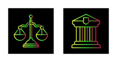 Balance and Courthouse Icon vector