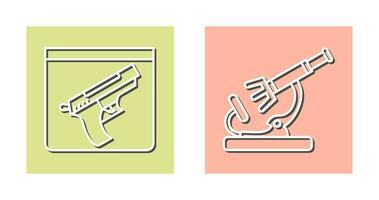 Evidence and Microscope Icon vector