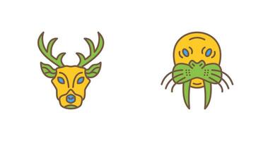 Deer and animal Icon vector