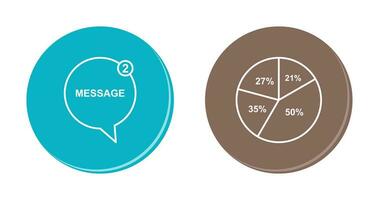 Message Bubbles and Pie Chart Icon vector