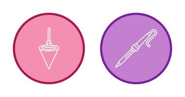 Plumb Bob and Soldering Icon vector