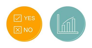 Yes No Option and Statistics Icon vector