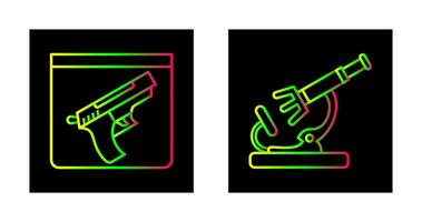 evidencia y microscopio icono vector