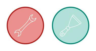 Spanner and Spatula Icon vector