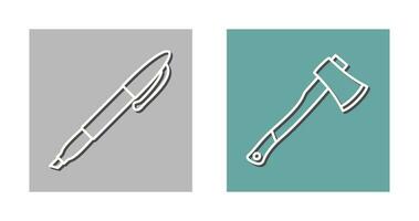 Marker and Axe Icon vector