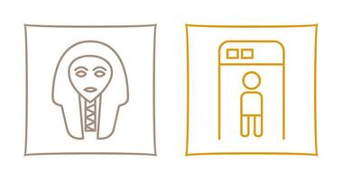 Egyptian Face and Security Icon vector