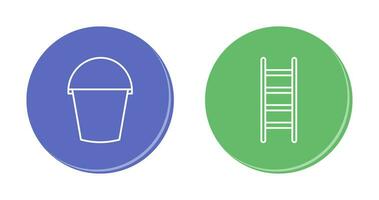 Water Bucket and Ladder Icon vector