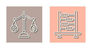 Scale and Abacus Icon vector