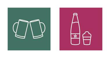 Beers Toasting and Beer Icon vector