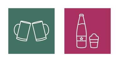 Beers Toasting and Beer Icon vector