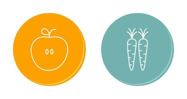 Apples and Carrots Icon vector