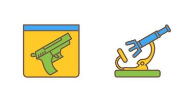 Evidence and Microscope Icon vector