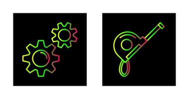 Gears and Roulette Icon vector