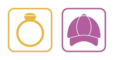 Ring and P Cap Icon vector