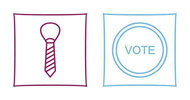 Tie and Vote Link Icon vector