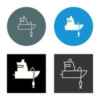 Fishing Boat Vector Icon