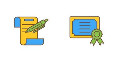 Contract and Certificate Icon vector